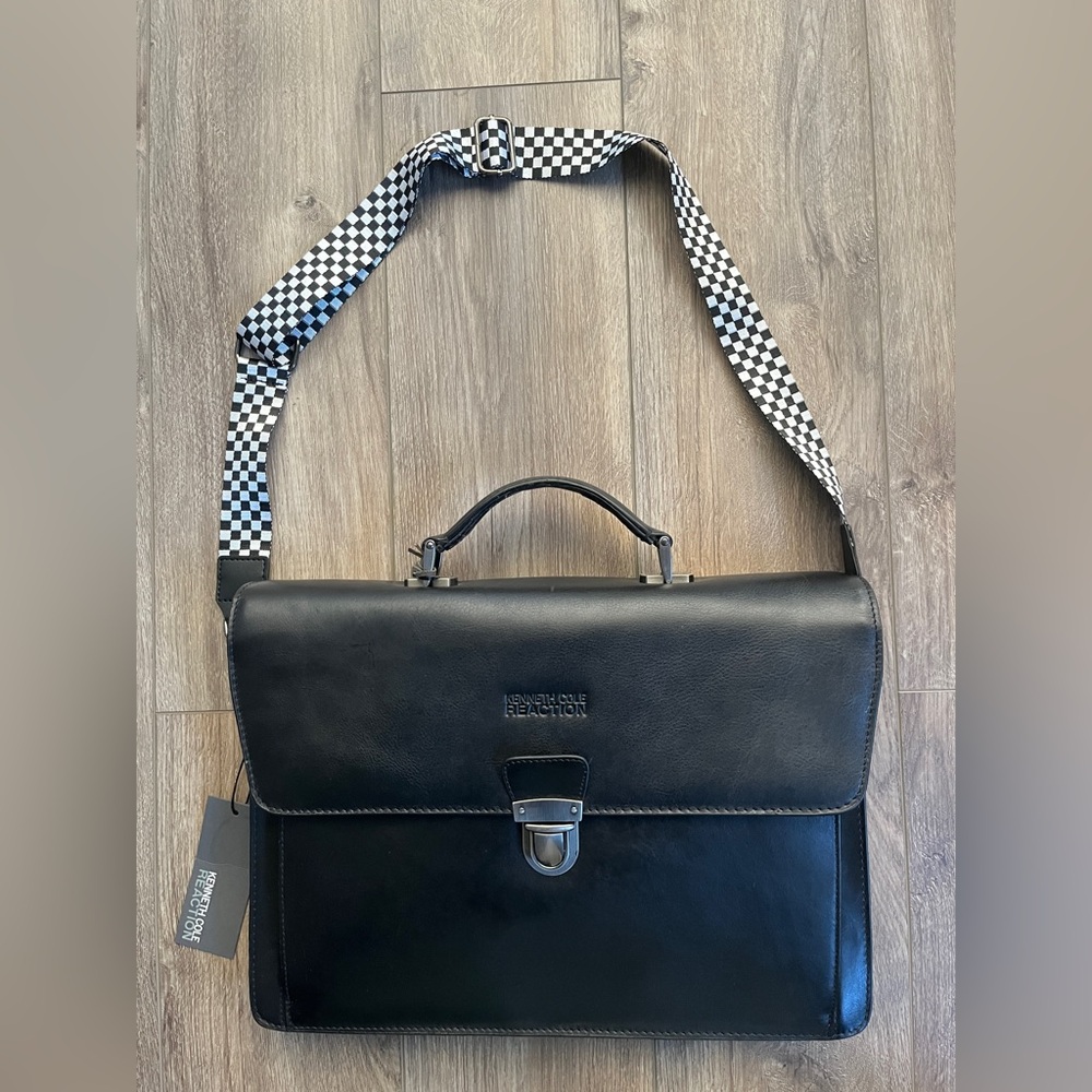 Kenneth Cole Reaction Leather Classic Black Porfolio/Briefcase - Picture 7 of 7